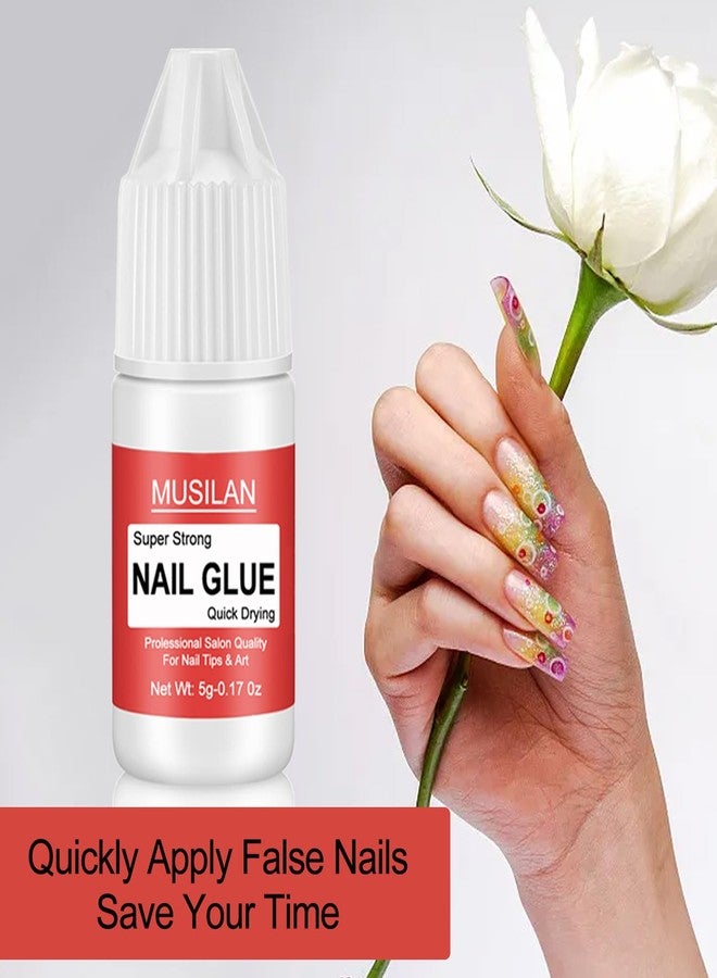 MUSILAN 12 Bottle 5g Nail Glue,Super Strong Nail Glue for Press On Nails,Professional Upgrade Safety & Quick Dry Nail Gel for Acrylic Nails Tips & False Nail Long Lasting for Stick On Broken - Image 4